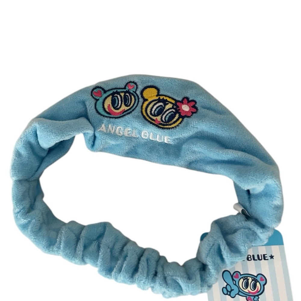Angel Blue Japanese Brand Blue Embroidered Fabric Headband New with Tag